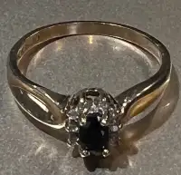 Saphhire and Diamond Ring
