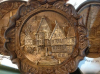 European souvenir plate collection - rustic pub gasthaus style