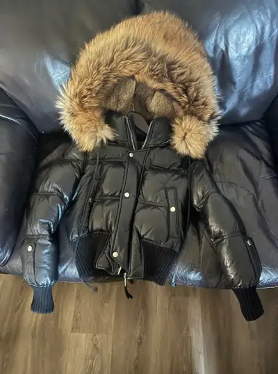 Women’s Dsquared fur and leather coat, View more