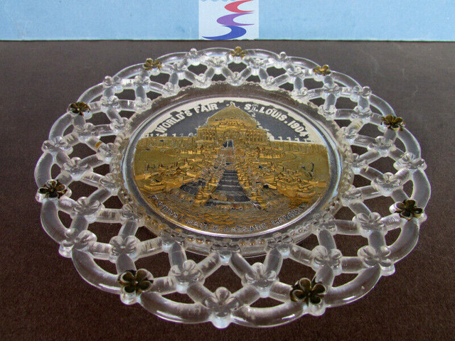 EAPG Goofus 1904 St. Louis World’s Fair Lattice Edge Plate Souve in Arts & Collectibles in Kitchener / Waterloo