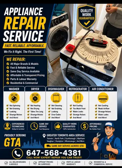 washing machine and dryer repair , View more