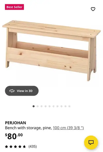 BRAND NEW! Wooden Storage Bench, View more