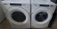 WHIRLPOOL frontload 27" washer and dryer.