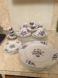 DISHES VIOLA BY CRESCENT CHINA JAPAN