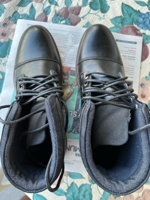 Men's leather boots - black - NEW in Men's Shoes in Winnipeg