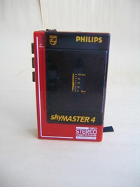 Philips Skymaster 4 Stereo Cassette Player Red,D 6623