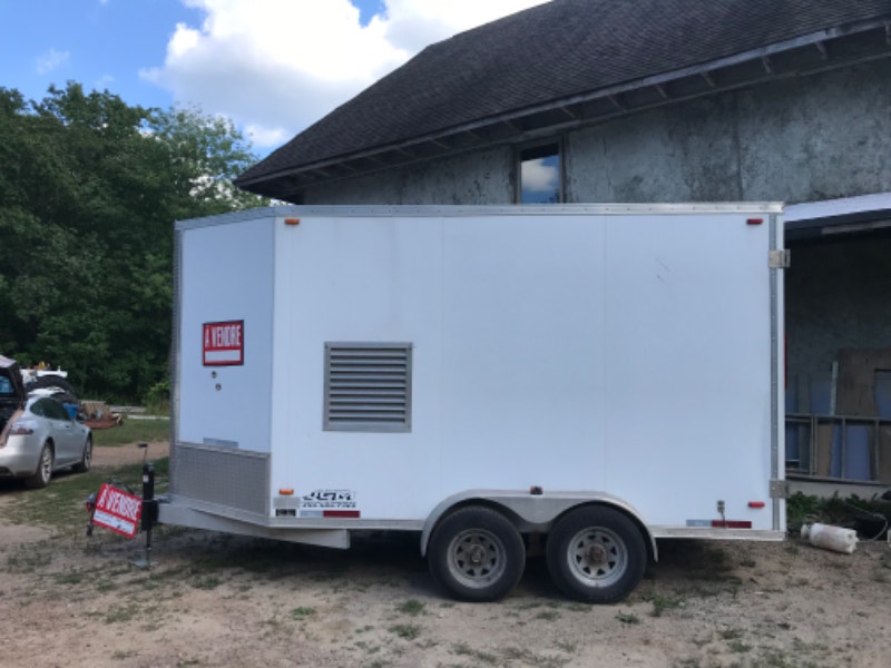 Remorque fermée 6x16 Double essieu Cargo Remorques utilitaires