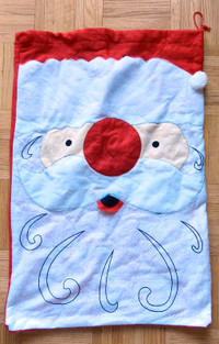 NEW - Large Felt Santa Christmas Gift Sack - 2 Designs