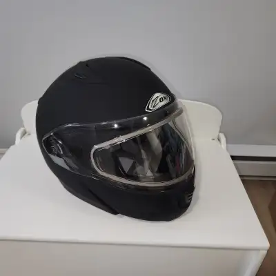 For sale - ZOX Condor motorcycle / snowmobile helmet. Size XXL (63-64 cm), matt black with flip-up j...
