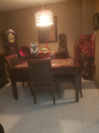 Dining room set with buffet table,Twin coffee table,Grandfather⏰