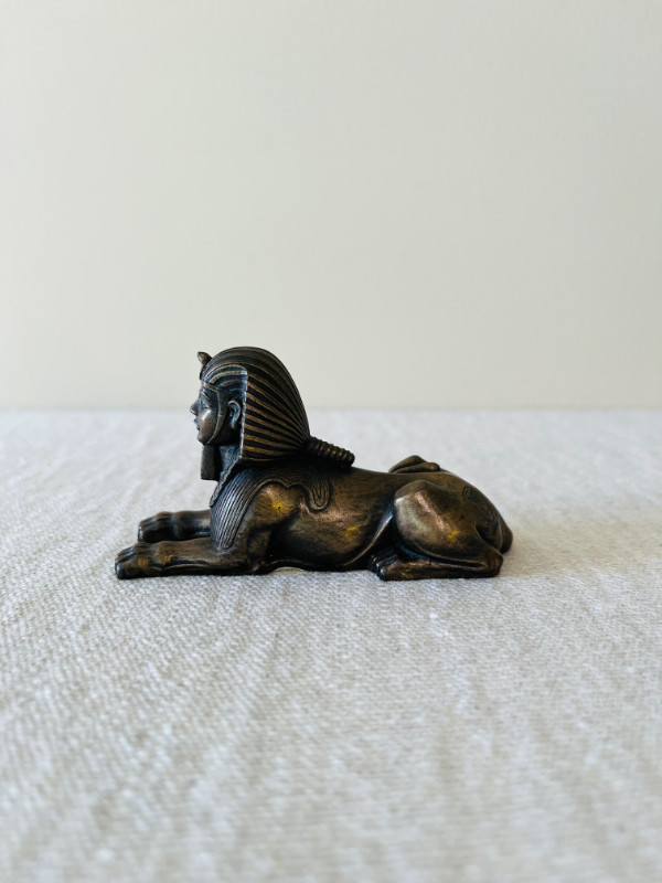 SPHINX RESIN BRONZE COLOR SMALL EGYPTIAN FIGURINE in Arts & Collectibles in Edmonton - Image 4