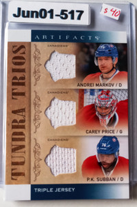 2014-15 Artifacts Tundra Trios Jerseys Blue #T3MC Markov Price S