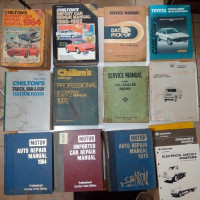 auto-service manuals. collection of Chilton, Motor, Haynes, OEM