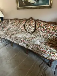 Vintage sofa, love seat and chair 