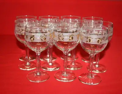 Vintage 11 Pine Cone Wine Glasses $44.00, View more