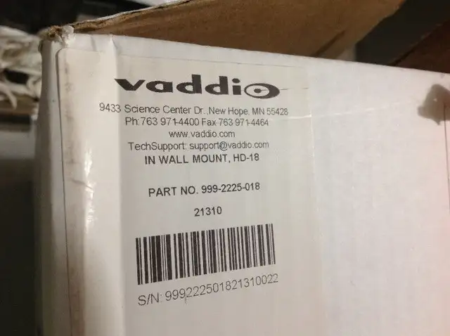 Vaddio Camera Wall Mount 999-2225-018 in Cameras & Camcorders in City of Toronto - Image 3
