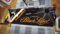 BLACK LABEL BEER SPECIAL EDITION SILVER FOIL HALLOWEEN BANNER