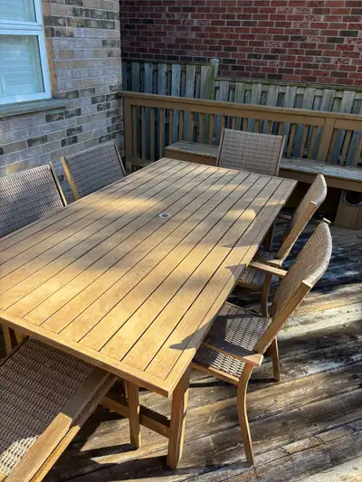 Beautiful, five piece chair and table outdoors rattan set, View more