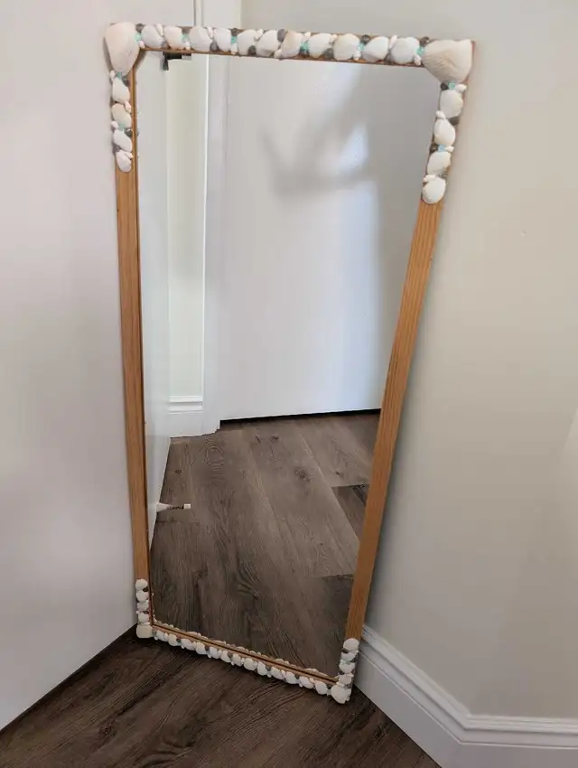 Shell-Accented Full-Length Mirror