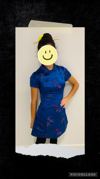 Girl Chinese Dress, Size 10/12