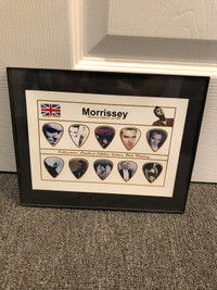 Morrissey framed guitar picks 