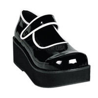Demonia : Chaussures noires et blanches. 9 US
