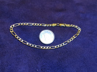 Bracelet figaro 7 - 1/2 pc 3,3 MM en or 10k