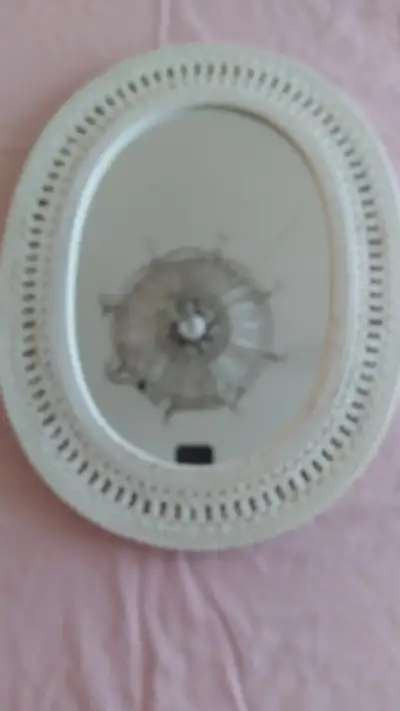 vintage rattan mirror, View more