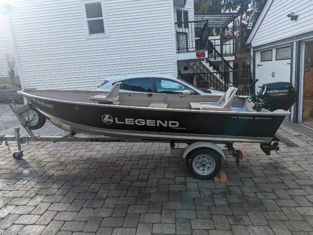 2021 Boat 14 ft  with 20 HP Mercury 4 stroke in Fishing, Camping & Outdoors in 100 Mile House