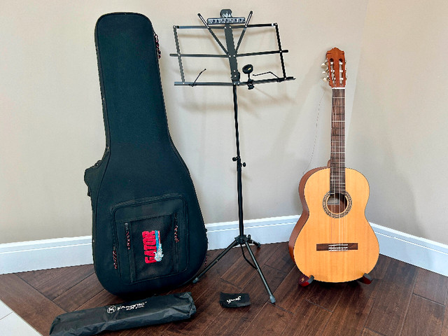 Yamaha CG-101M acoustic guitar + accessories in Guitars in Strathcona County