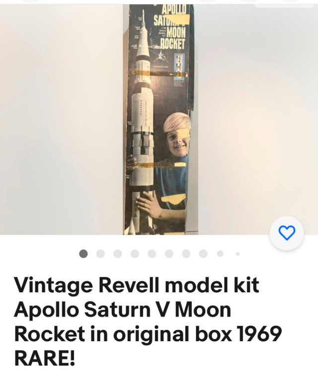 Rocket Revell Model Kit  of the Apollo Saturn V Moon 1969 rare in Toys & Games in Pembroke - Image 2