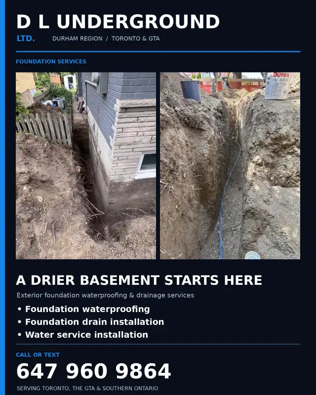 Foundation Waterproofing & Drainage | Small Excavation
