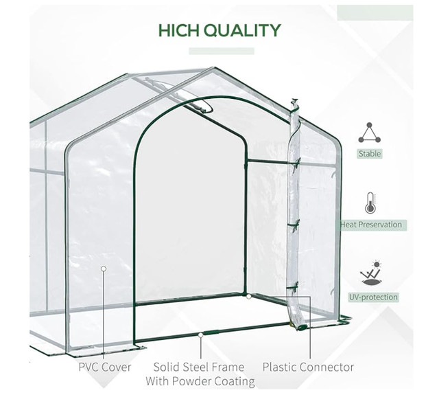 Serre de jardin portable (Greenhouse) - en PVC transparent dans Mobilier pour terrasse et jardin  à Ville de Montréal - Image 4
