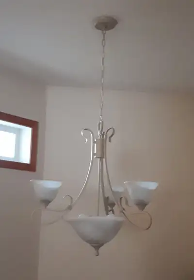 Chandelier, faucet, mirrors, towel bars, toilet seat, View more