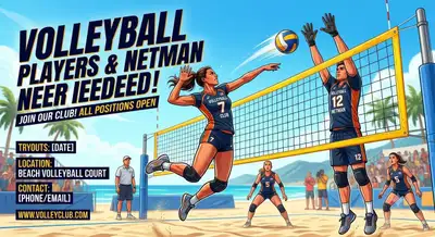 Volleyball Player and Netman Needed, View more