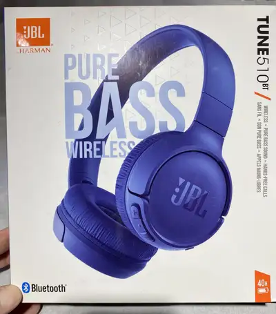 JBL Tune 510BG Pure Bass Wireless On-Ear Headphones Bl, View more