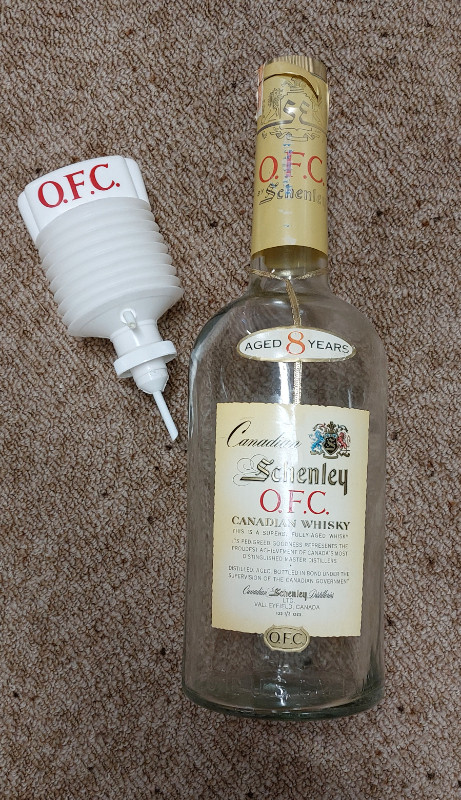 Schenley OFC Canadian Whiskey 1965 133 1/3 oz Bottle / Pump in Arts & Collectibles in Vernon