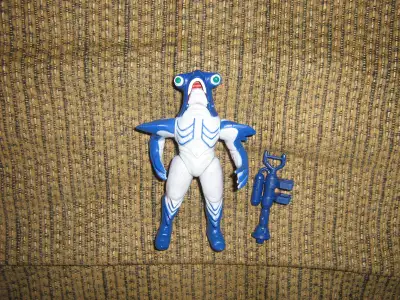 VINTAGE POWER RANGERS EVIL SPACE ALIENS SLIPPERY SHARK 5 INCH, View more
