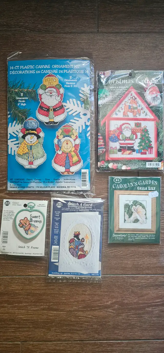 Cross Stitch Kits (all materials included)63882168789121120