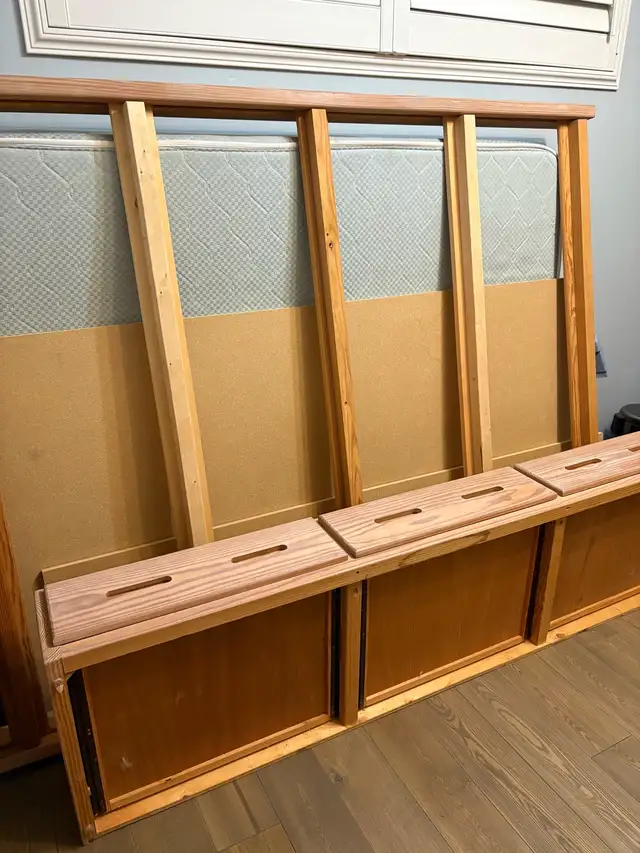 Crate and Barrel solid wood Captains bed in Beds & Mattresses in Kingston - Image 5