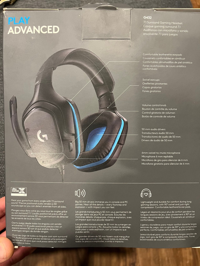 Logitech G432 gaming headset  in Speakers, Headsets & Mics in St. Catharines - Image 2