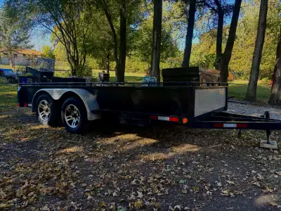 Selling our gently used Action Series 7x14 tandem axle trailer. Very well built trailer that comes w...