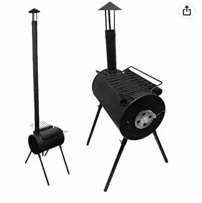 This is a NEW Portable Wood Burning Camp Tent Stove, a high-efficiency heating and cooking solution...