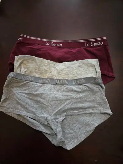 I'm selling a set of three La Senza underwear in sizes medium and large, offering a mix of comfort a...