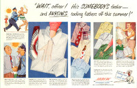 1950 extra large ad for summer weight Arrow Shirts