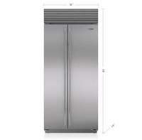 Subzero 36 french door, side xside fridge freezer