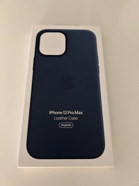 BNIB - IPhone 12 Pro Max leather case - Abyss blue!