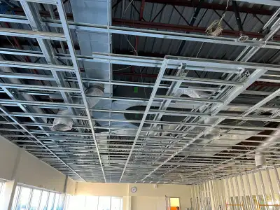 Drywall, Metal framing, Taping, Drop ceiling, Acoustic ceiling,, View more