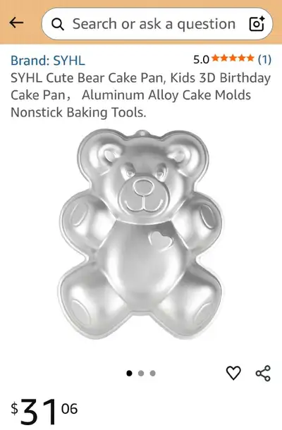 Bear Cake Pan, View more