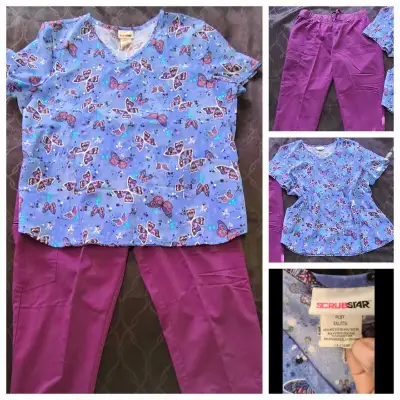 I bought there scrubs for a bigger fit when I was pregnant now too big, worn for a short time still...